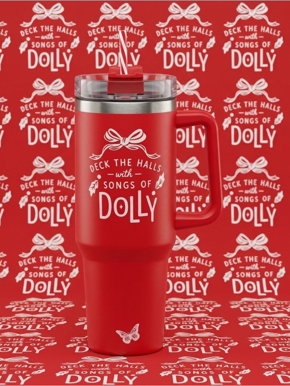 Last One! 🩷 New Dolly Parton Double Wall Stainless Steel Tumbler w/ Lid & Straw